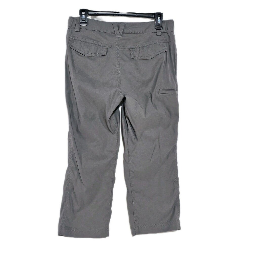 Duluth Pants Capri Hiking Women Sz 6 Gray Outdoor Duluth Trading Nylon Spandex - Picture 3 of 10